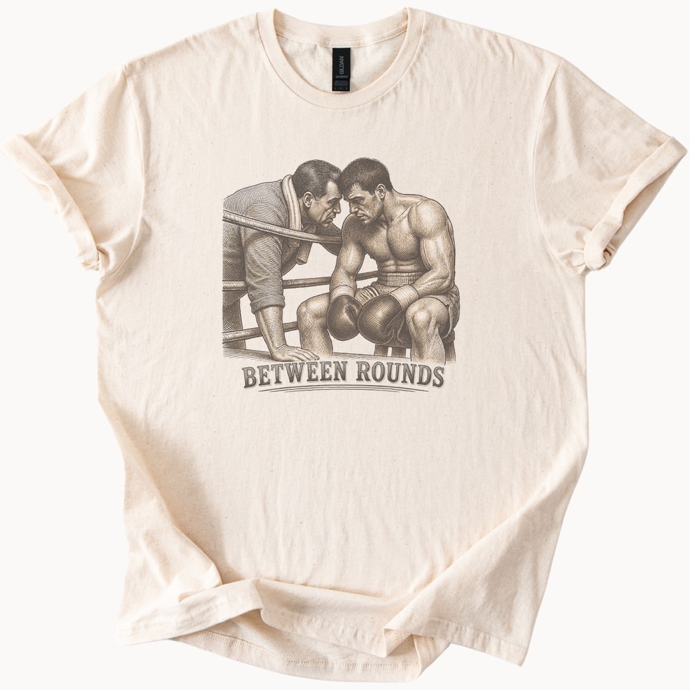 Between Rounds Boxer Hearing His Cornerman Tee - Picture 2 of 5